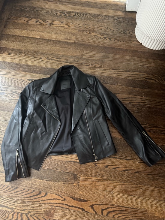 Massimo Dutti Jackets & Blazers - Massimo Dutti Black Leather Biker Jacket